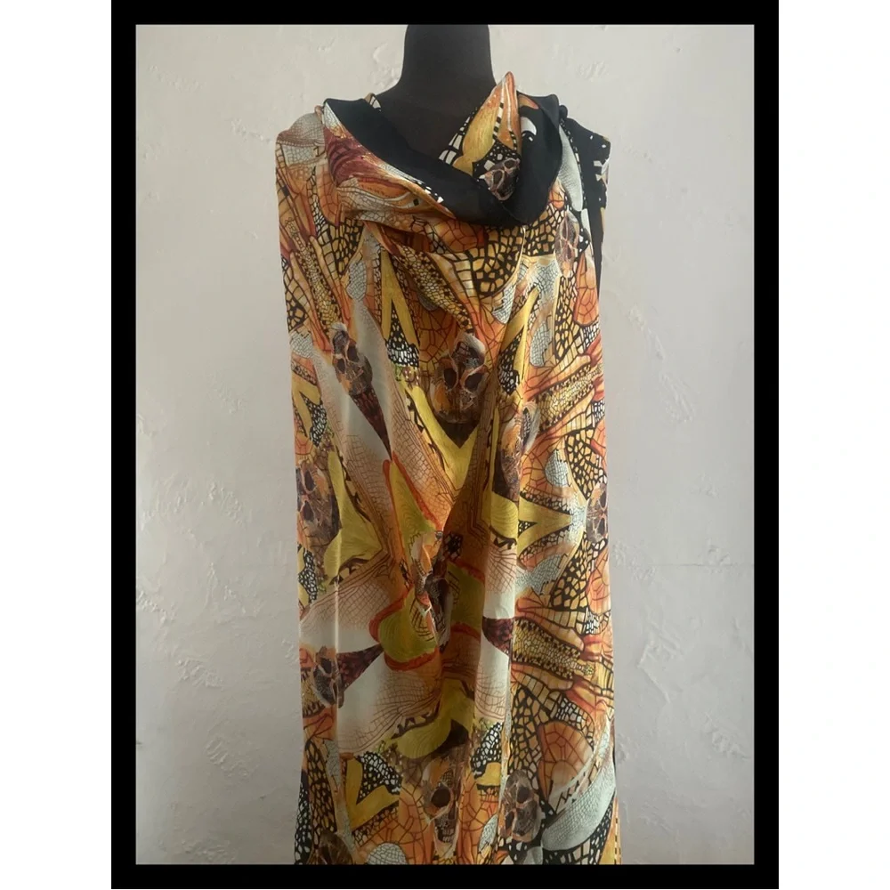 Authentic Alexander McQueen Extra Large Silk Scarf Shawl - Plato’s Atlantis Era